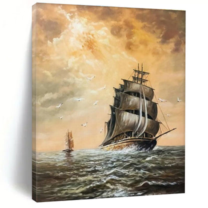Sailing Ship Art for Nautical Museum & Coastal Home DLZ2349