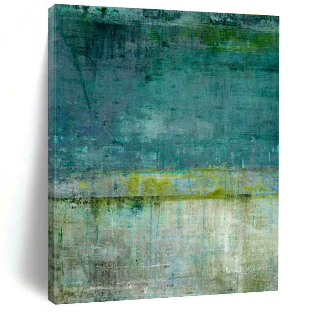 Blue - Green Texture Art for Beach House Bathroom Retreats DLZ0278