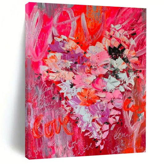 Pink Floral Love Art for Valentine's Day Event Space & Girly Boutique DLZ2112