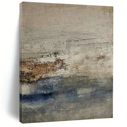 Gray - Blue Abstract Art for Coastal Home Bedroom Accents DLZ0211