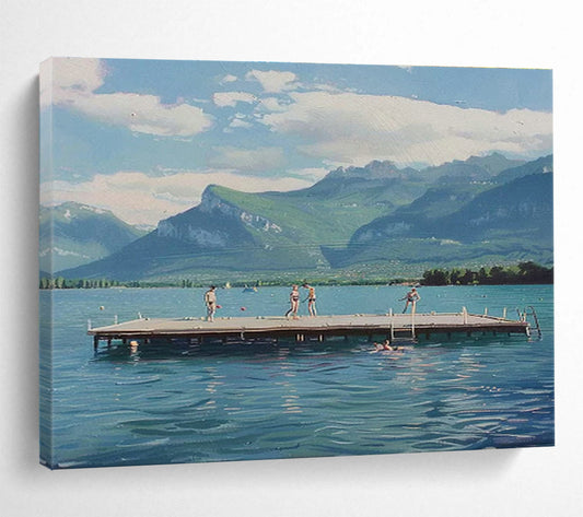 Lakeside Figure Realistic Art for Nature - Loving Dining Rooms DLZ2477