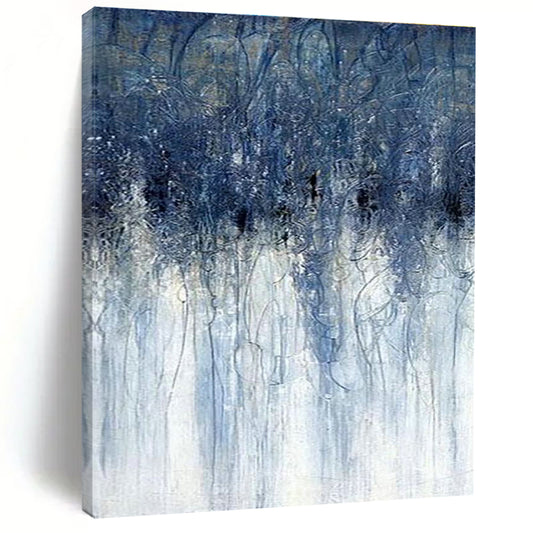 Blue Dripping Texture Art for Modern Art Bar & Coastal - Inspired Home DLZ2237