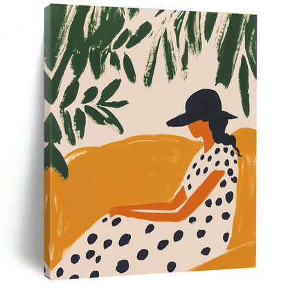 Woman in Polka Dot Dress for Retro - Style Bedroom & Art - Loving Boutique STSC1263
