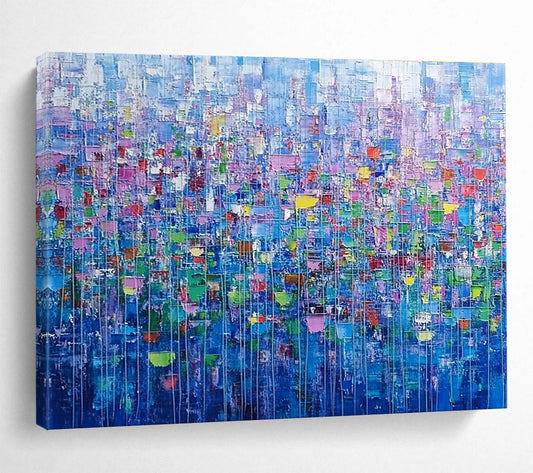 Colorful City Mosaic Art for Urban Apartment Living Room & Modern Art Café SC474