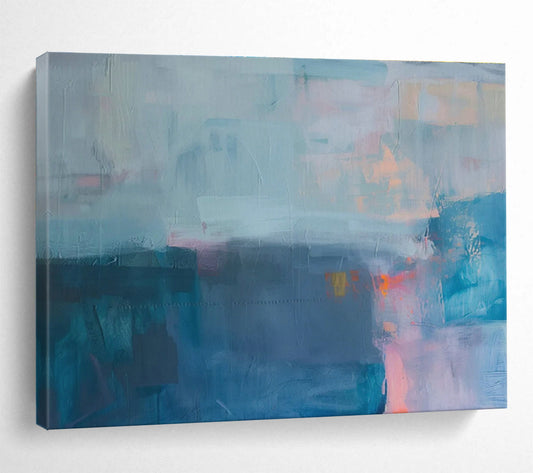 Blue - Tone Abstract Mood Art for Calming Reading Nook DLZ2869