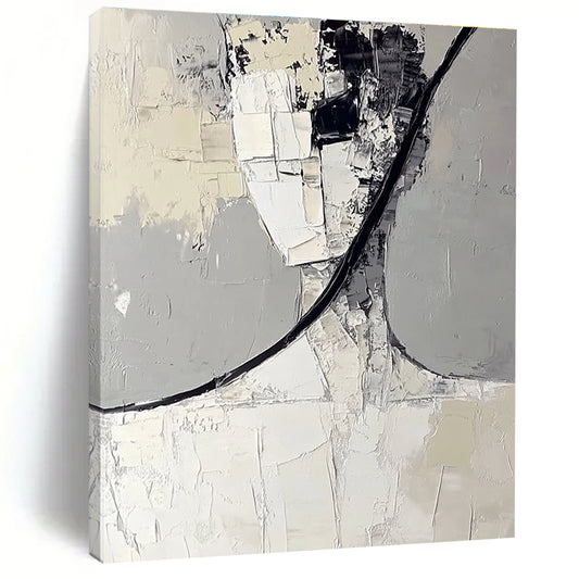 Abstract Figure in Grey for Art - Inspired Studio & Modern Home Library STSC383