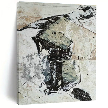 Black - White Line Abstract Art for Living Room & Modern Office DLZ0559