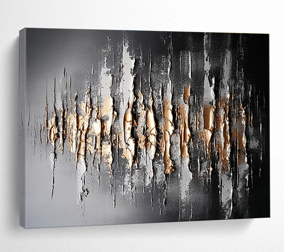 Black - Gold 3D Abstract Art for Luxurious Home Offices DLZ2425