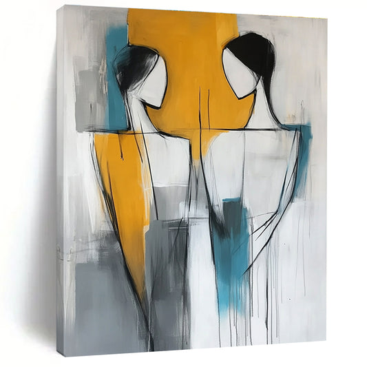 Abstract Figure Interaction Art for Modern Dance Studio & Art - Loving Home Living Room STSC135