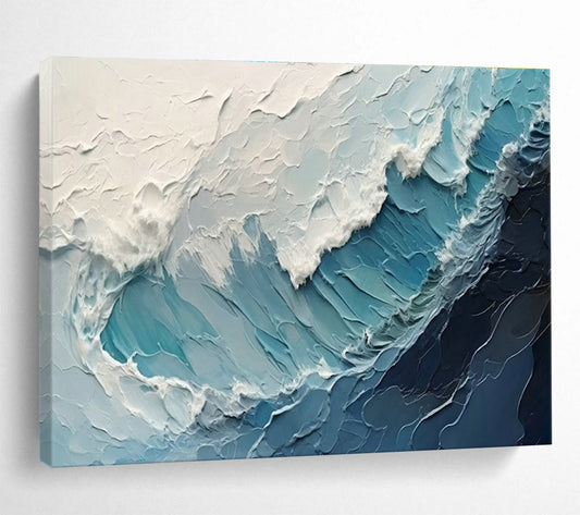 Textured Ocean Wave Art for Coastal Home Living Room Focal Points DLZ3256