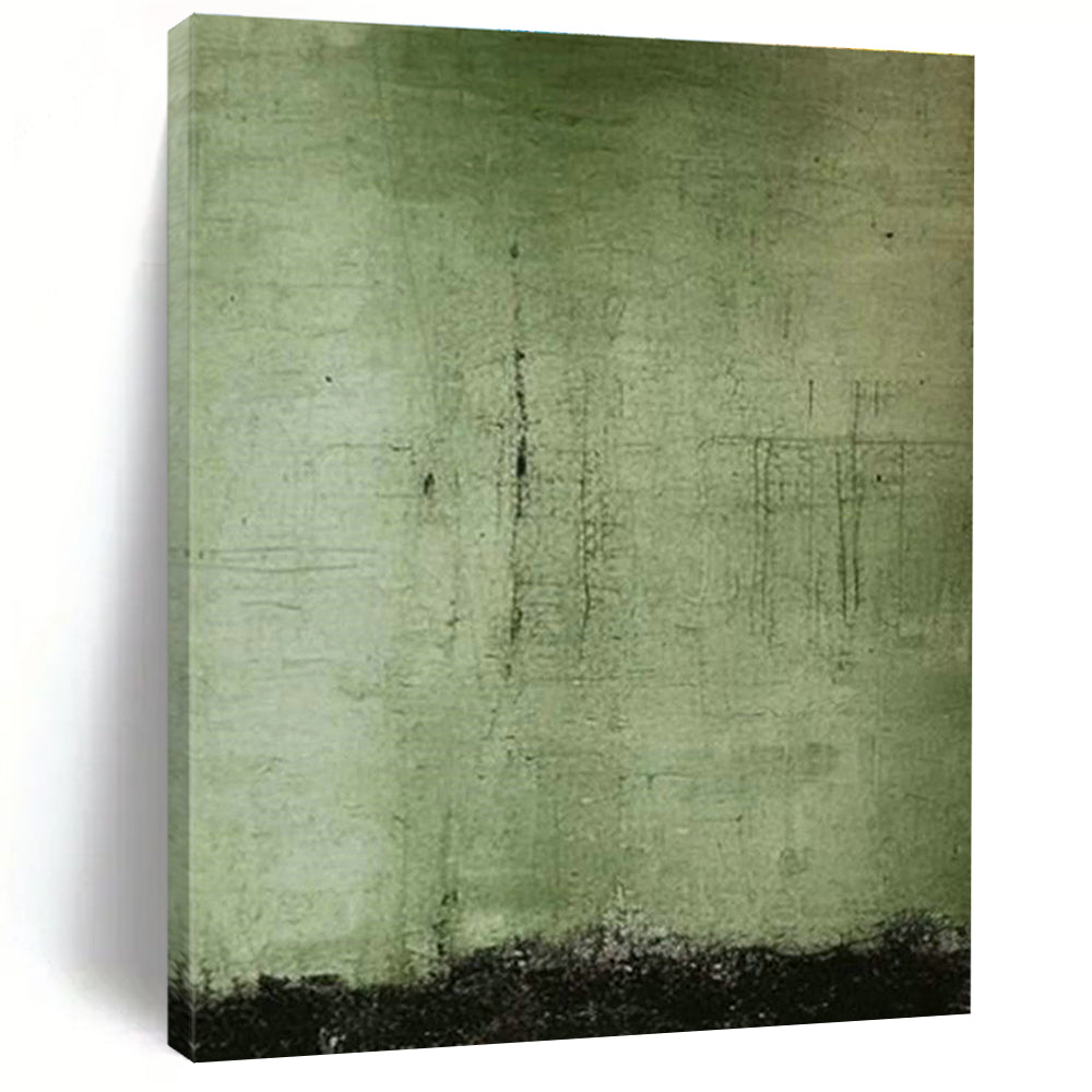 Green Textured Abstract Art for Eco - Friendly Home Offices DLZ0247