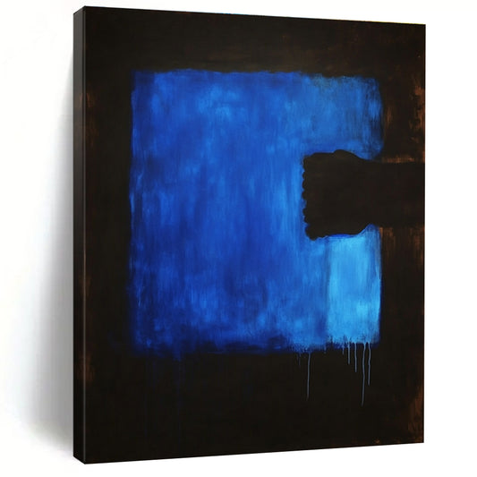 Blue and Black Abstract Form Art for Modern Art Gallery & Industrial - Style Lounge STSC1313