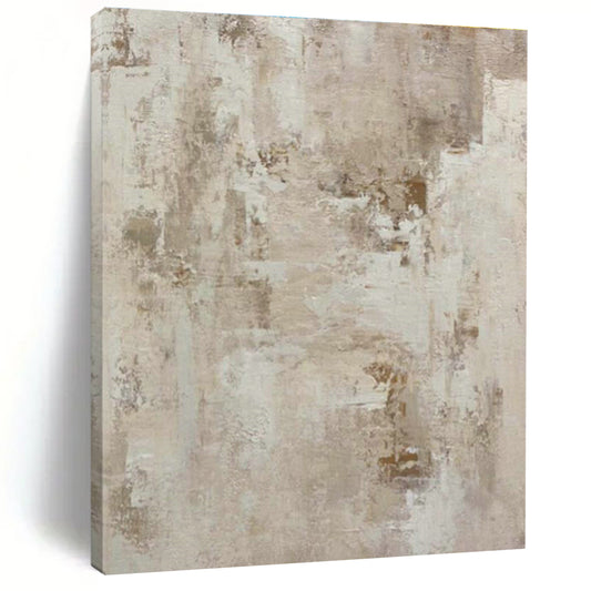 Beige - Gray Textured Abstract Art for Cozy Living Room Corners DLZ0245