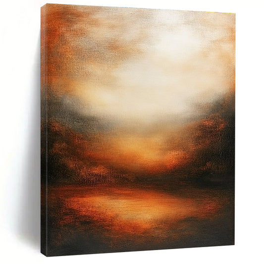 Warm Toned Abstract Sunset Art for Beachfront Resort Spa & Cozy Home Living Room STSC146