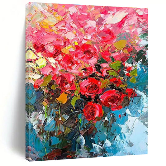 Vibrant Rose Bouquet Art for Romantic Wedding Venue & Feminine Boutique DLZ2132