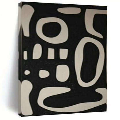 Black and White Symbolic Abstract Art for Bohemian - Inspired Home & Creative Collective Space DLZ1977