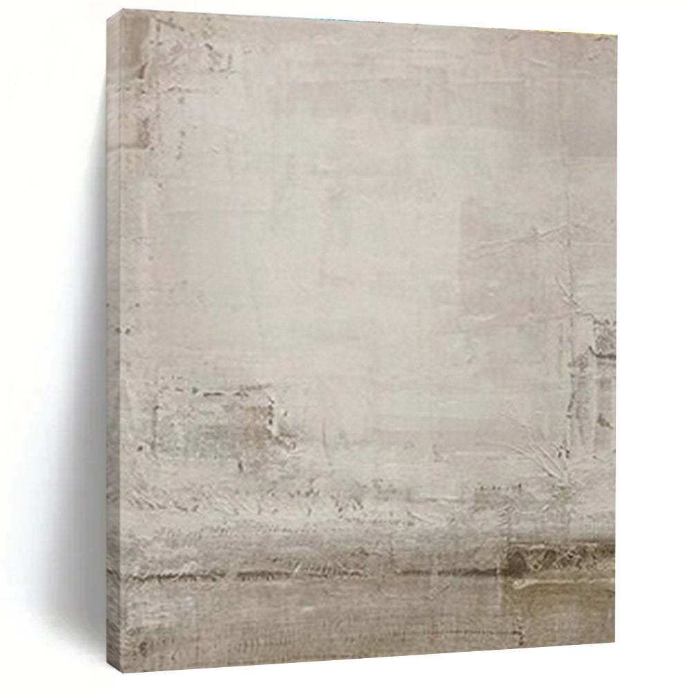 Gray - White Textured Art for Industrial Loft & Minimalist Bedroom DLZ1876