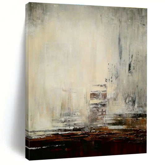 Gray - White Abstract Art for Office & Hallway DLZ0315