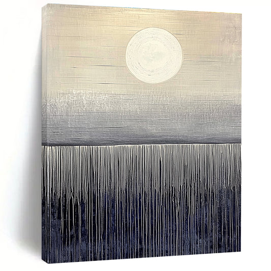 Minimalist Sun and Field Art for Modern Office Reception & Serene Home Study STSC1030