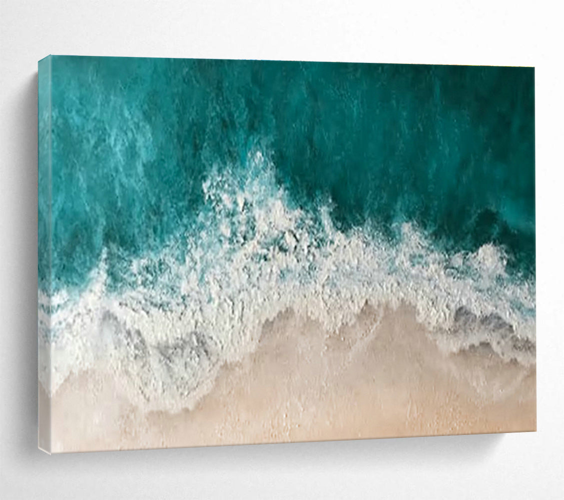 Aerial Ocean Wave & Beach Art for Coastal - Themed Vacation Rentals DLZ3083