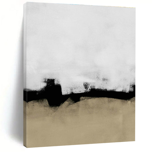 Black - White - Brown Abstract Art for Living Room & Study DLZ0515