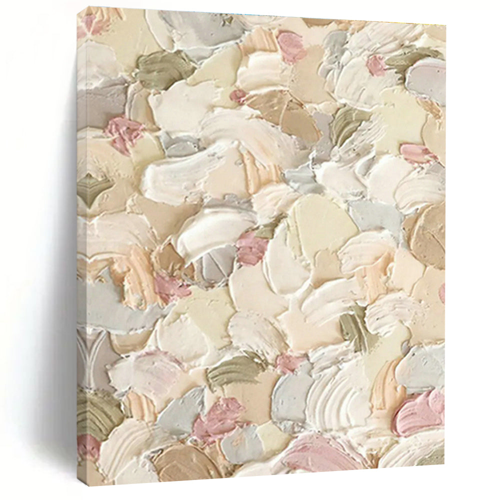 Pink - Green Floral Thick - Paint Art for Shabby - Chic Bedroom & Garden - Themed Tea Parlor DLZ0989