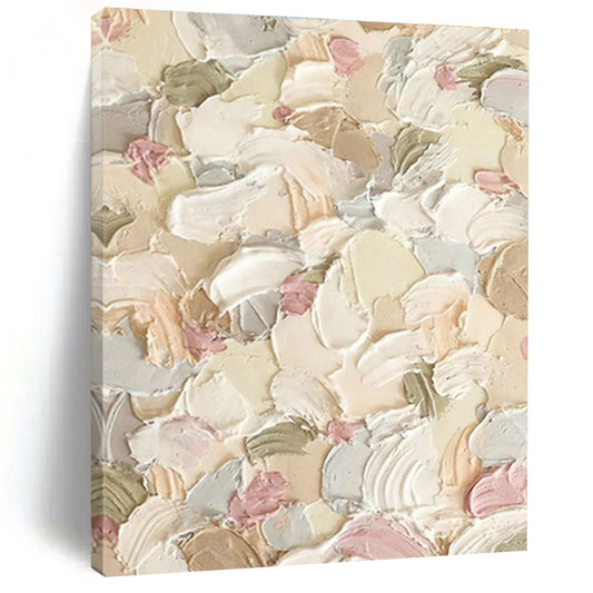 Pink - Green Floral Thick - Paint Art for Shabby - Chic Bedroom & Garden - Themed Tea Parlor DLZ0989