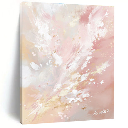 Pink and Gold Abstract for Luxurious Living Room & Wedding Venue Decor STSC1201