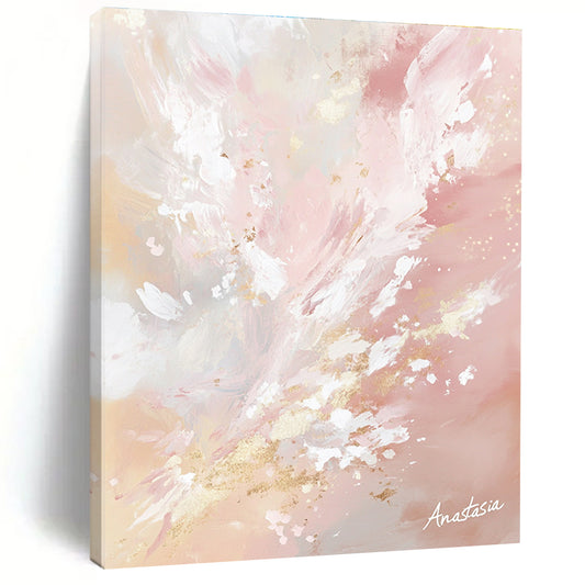 Pink and Gold Abstract for Luxurious Living Room & Wedding Venue Decor STSC1201