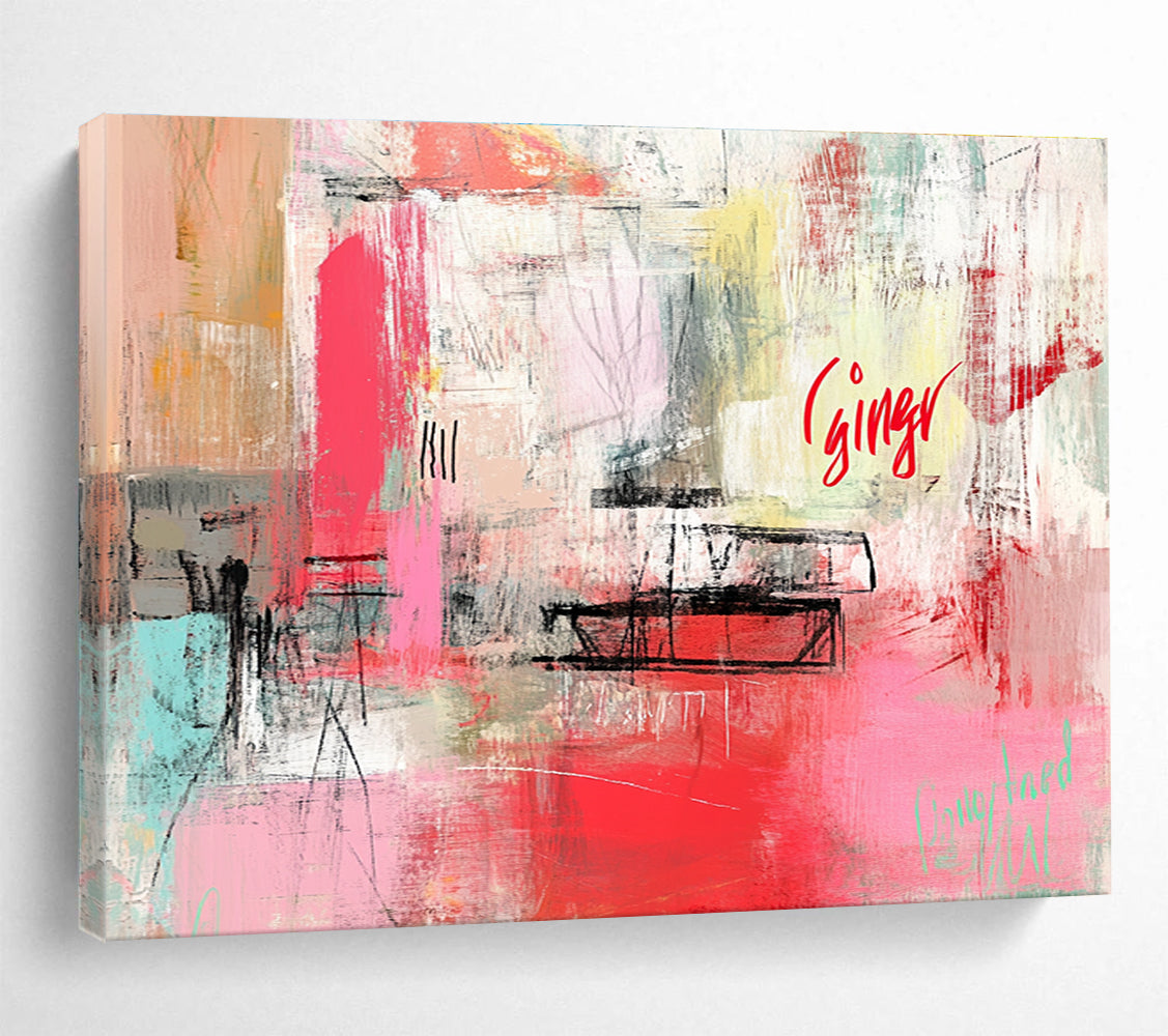 Abstract with 'Ginger' Art for Bohemian - Style Studio & Creative Café SC275