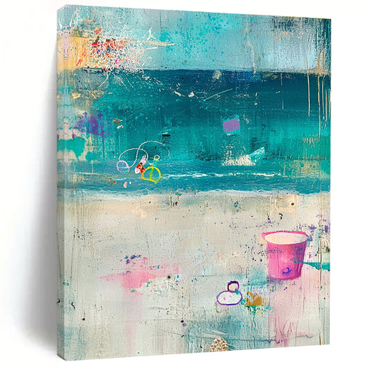 Colorful Beach Abstract for Coastal Home & Art - Themed Restaurant STSC1101