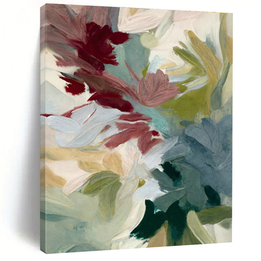 Pastel - Colored Floral Abstract Art for Girls' Bedroom & Light - Style Café DLZ1358
