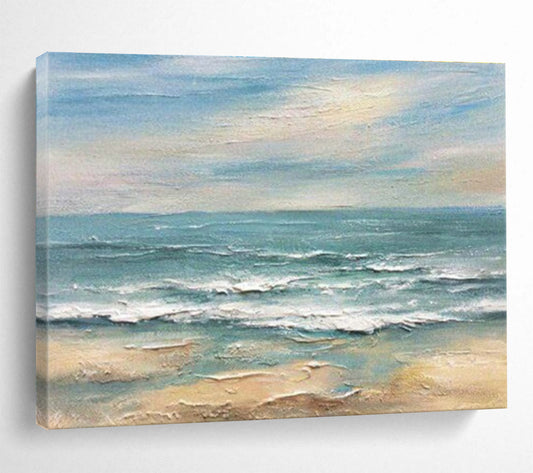 Seaside Oil Painting Art for Coastal Home Living Room DLZ2914