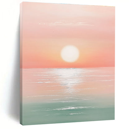 Pink Sunset Sea  Art for Bohemian - Style Café & Dreamy Home Balcony STSC1425