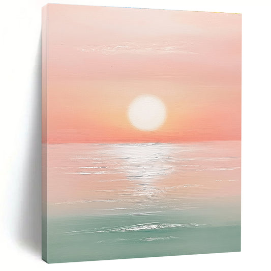 Pink Sunset Sea  Art for Bohemian - Style Café & Dreamy Home Balcony STSC1425
