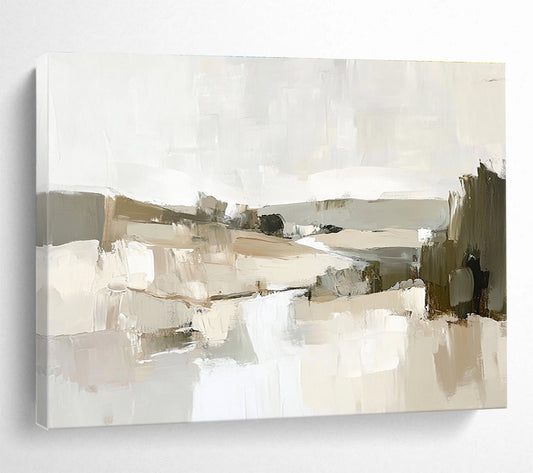Neutral Tones Landscape Art for Scandinavian Home & Minimalist Office SC128