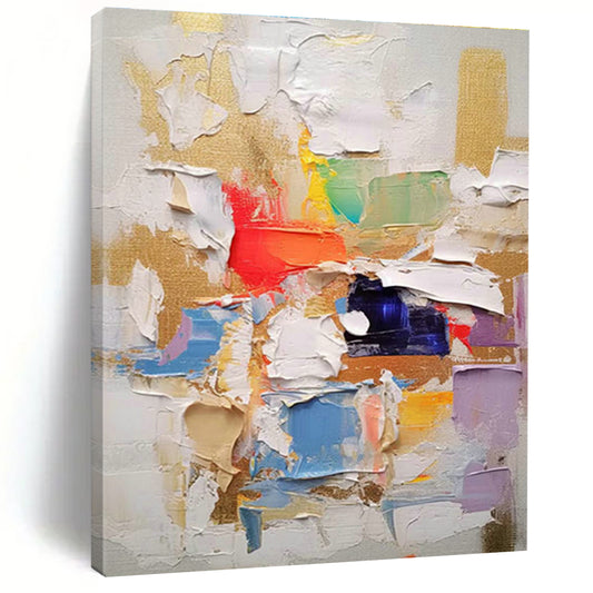 Colorful Collage - like Abstract Art for Art School Gallery & Trendy Bar DLZ1064