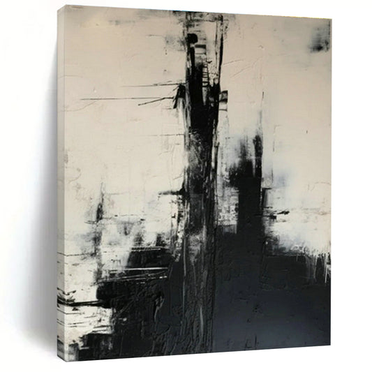 Black - White Abstract Art for Industrial Loft & Contemporary Art Space DLZ1268