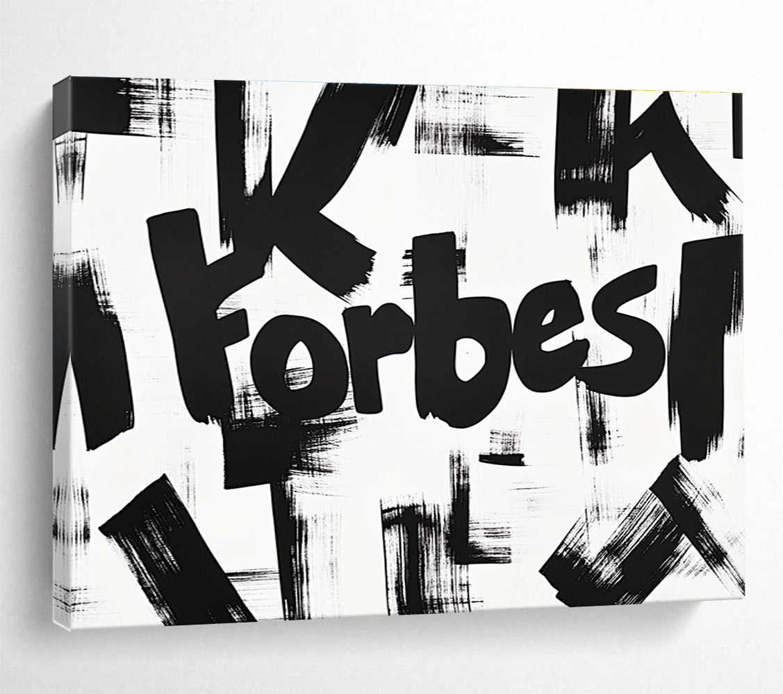 “Forbes” Brush Strokes Art for Corporate Office Lobby & Business - Themed Bar SC469
