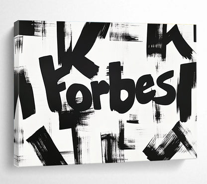 “Forbes” Brush Strokes Art for Corporate Office Lobby & Business - Themed Bar SC469