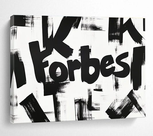 “Forbes” Brush Strokes Art for Corporate Office Lobby & Business - Themed Bar SC469