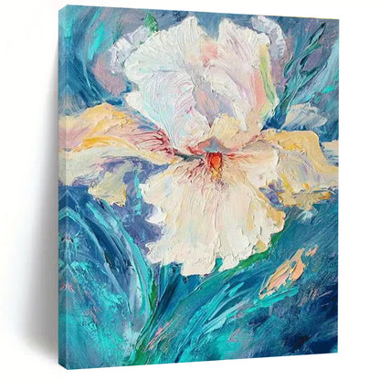 White Iris Flower Art for Shabby - Chic Bridal Suite & Feminine Floral Boutique DLZ0949