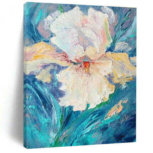 White Iris Flower Art for Shabby - Chic Bridal Suite & Feminine Floral Boutique DLZ0949