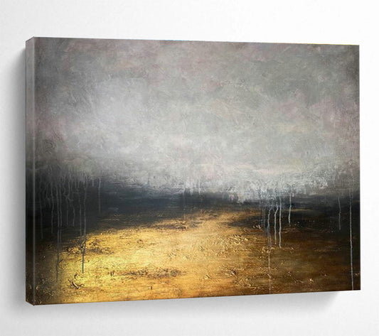 Gold Leaf Abstract Art for Luxury Hotel Presidential Suite Living Rooms DLZ3166