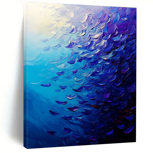 Blue and Purple Textured Abstract for Creative Studio & Trendy Hotel Room STSC866