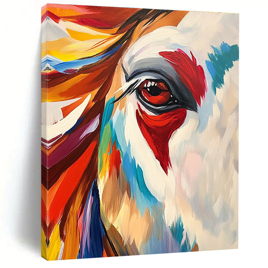 Colorful Horse Eye Portrait for Equestrian - Themed Bar & Art - Centric Home STSC846