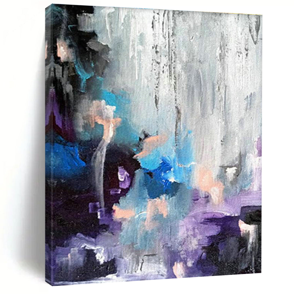Blue - Purple Abstract Art for Rooftop Bar Lounge Spaces DLZ0069