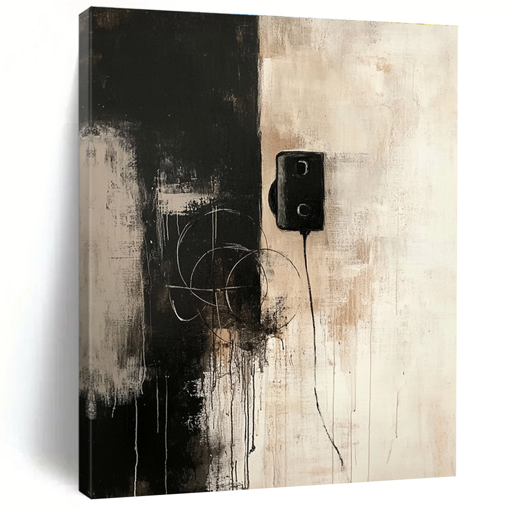 Minimalist Black & Beige Art for Gallery & Minimalist Home STSC727