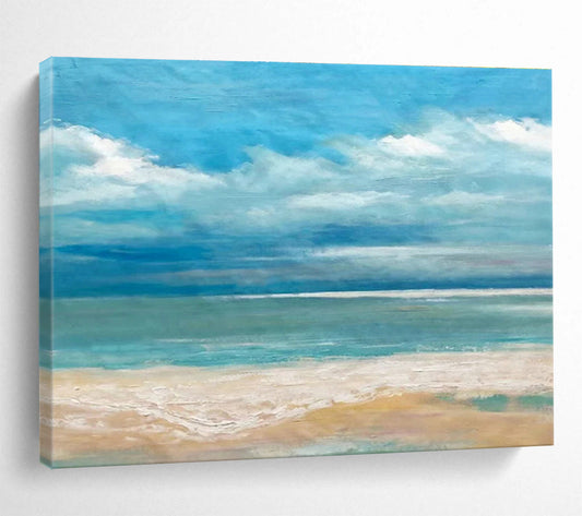 Pastel Clouds & Waves Art for Nostalgia - Driven Beach House Bedroom DLZ3022