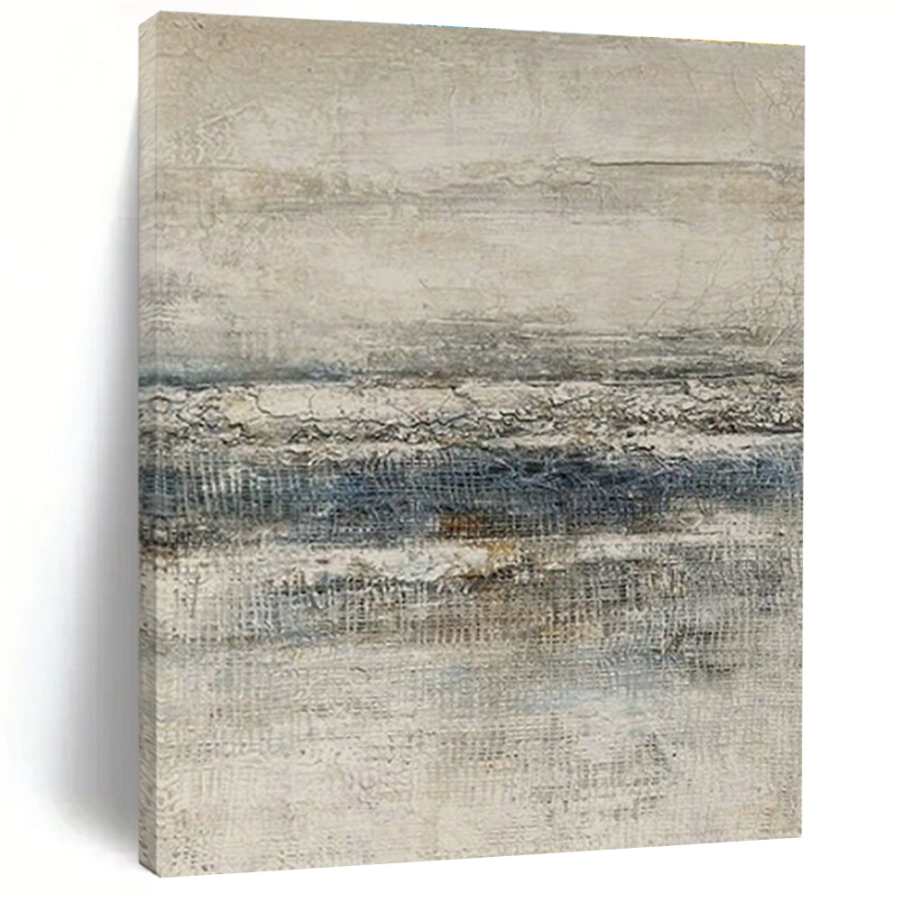 Gray - White - Blue Textured Art for Coastal Art Gallery & Nautical - Themed Home DLZ1853
